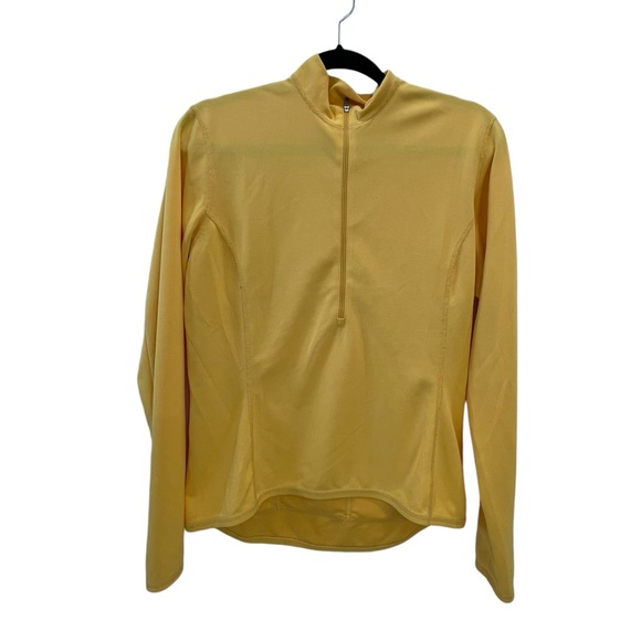 MEC yellow long sleeve 1/4 zip with 3 back pockets size large - Picture 1 of 7
